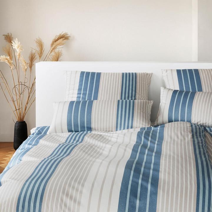 Produktbild Elegante Range dunkelblau (Bettwäsche Set, 155x200 cm + 80x80 cm)
