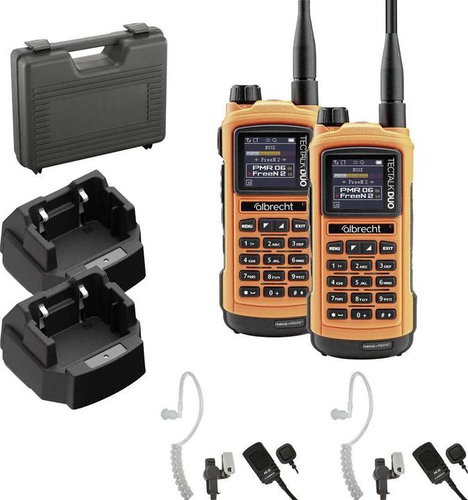Produktbild Albrecht Tectalk Duo PMR 446 u. Freenet 2er Kofferset (8 km)