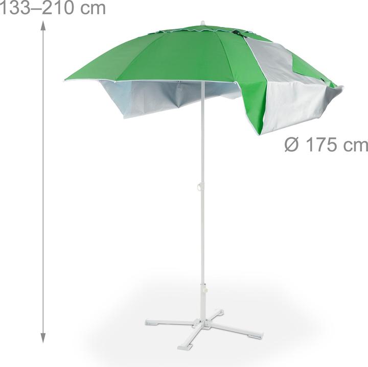 Actual product image Relaxdays Parasol beach shell (1.75 m)