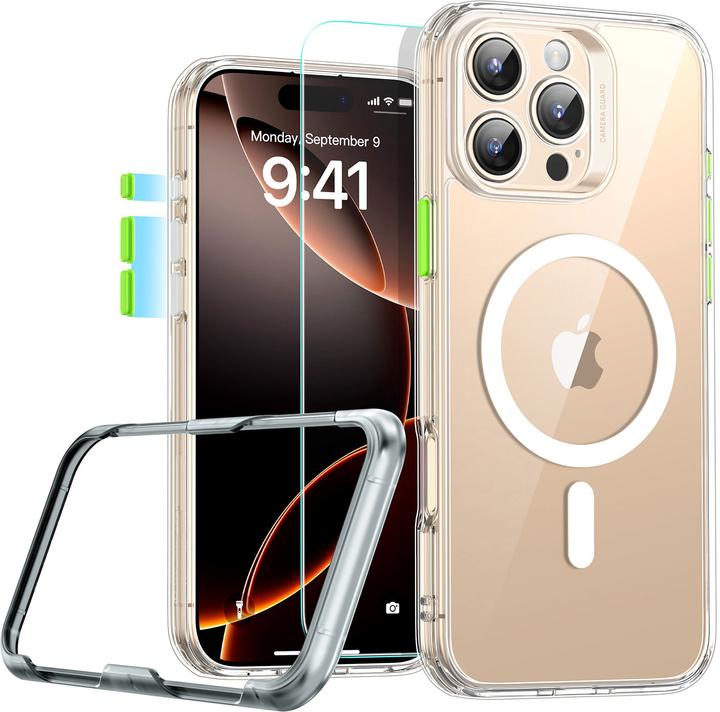 Produktbild ESR Classic Hybrid Halolock MagSafe Case + Tempered Glass for iPhone 16 Pro Max - Clear (Apple iPhone 16 Pro Max)