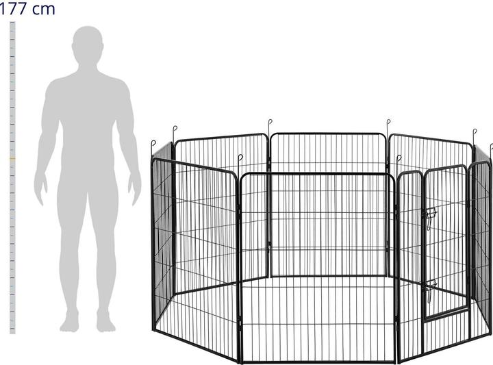 Immagine prodotto Wiesenfield Recinto per cuccioli - Con porta - 8 elementi modulari - Altezza: 100 cm