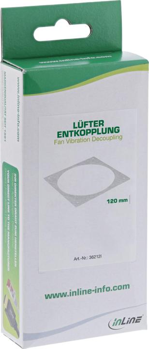 Actual product image InLine ® Fan decoupling, for 120mm fan
