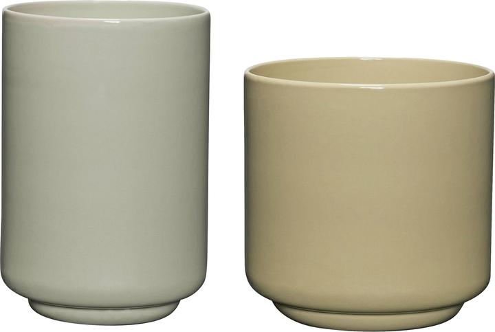 Actual product image Hübsch Deux Pots 2 pcs. Light Green/Sand (1 x, 4600 l)