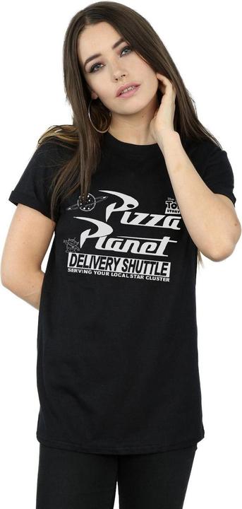 Immagine prodotto Toy Story Maglietta da donna/ragazzo Pizza Planet Cotton Logo Boyfriend (L)