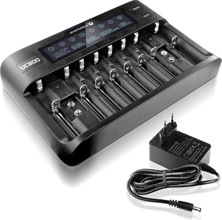 Immagine prodotto Everactive UC800 (1 pz., C, 9V Block, AAA, AA, Caricabatterie senza batteria)