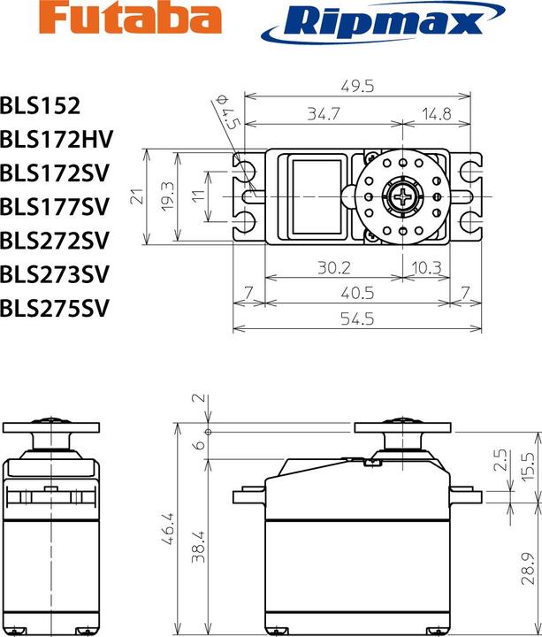 Produktbild Futaba BLS 275SV Brushless Digital, HV