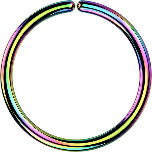 Produktbild Star Piercing Micro Piercing Ring farbig mit Titanium Beschichtung (ohne Messing, Chirurgenstahl 316L)