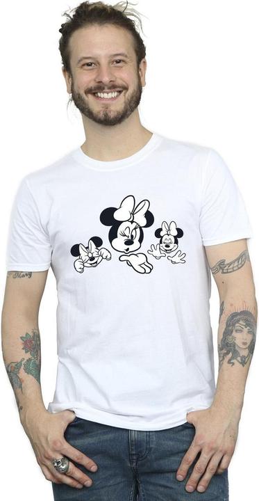 Actual product image Disney Mens Minnie Mouse Three Faces T-Shirt (M)