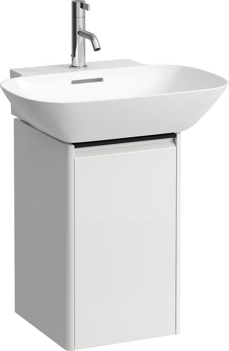 Produktbild Laufen Base für Ino Waschtischunterschrank, 1 Tür, Scharnier rechts, Griffleiste Aluminium schwarz