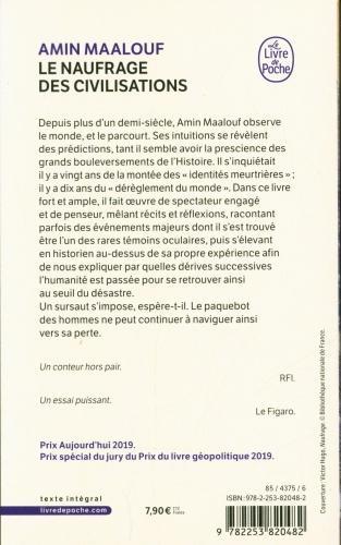 Image du produit Le naufrage des civilisations (Français, Maalouf Amin, 2020)
