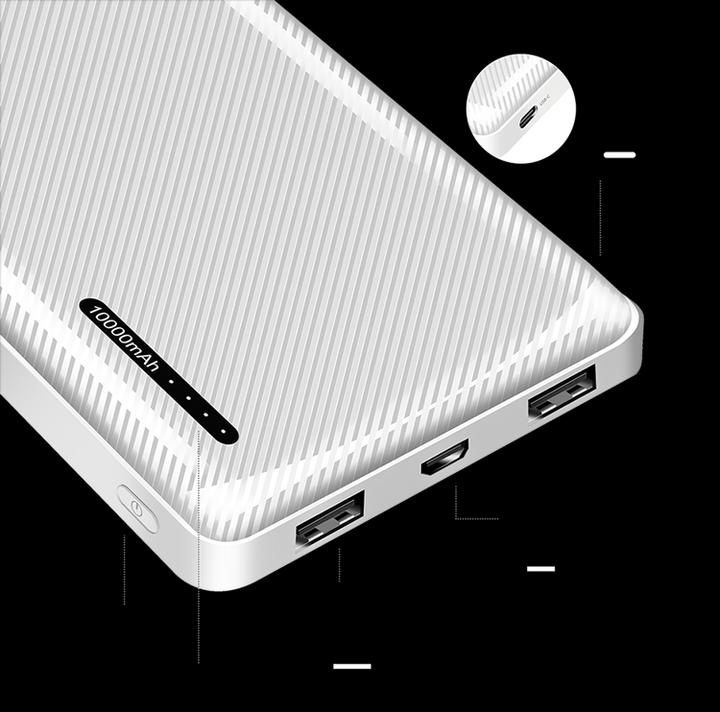 Actual product image LogiLink POWERBANK PA0316, 10,000mAh, 2-way USB-A output (10000 mAh, 12 W, 12 Wh)