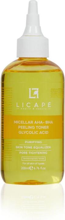 Produktbild Licape Peeling Gesichtswasser 200 ml - Mit Glycolsäure AHA-BHA & Tiefenreinigung (Peeling, 200 ml)
