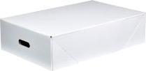 Image du produit Bunzl Papkasse 575x375x169 mm med Håndtag Massiv pap Låg Hvid/Brun,25 pc/bnt - (25 pc)