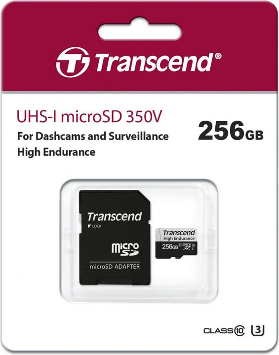 Actual product image Transcend High Endurance (256 GB, microSDXC, U3, UHS-I)
