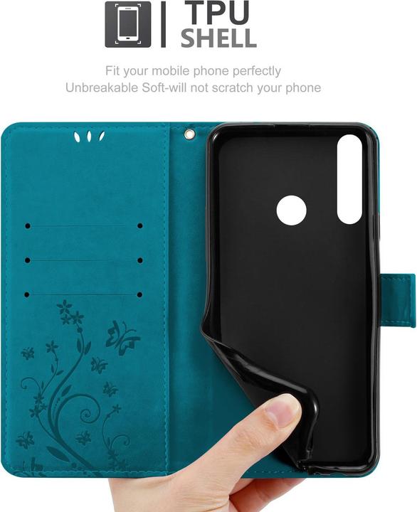 Actual product image Cadorabo Flower Book Cover (Huawei Y6p)