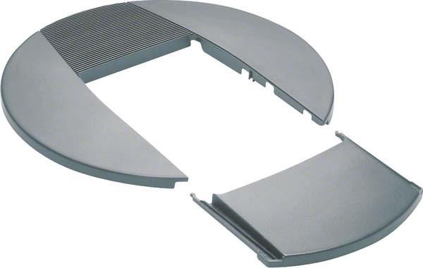 Actual product image Hager TEH DAC80LAN rosette lacquered aluminium nature (Duct)