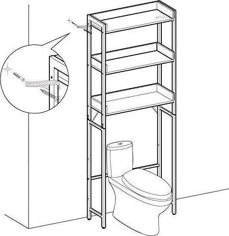 Immagine prodotto Vasagle Shelfy (63 x 25 x 165 cm)