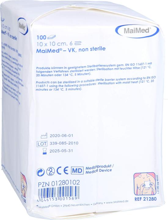 MaiMed FLEECE COMPRESS 10X10CM 6F UNST