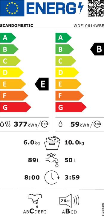 Energie-Label Scandomestic WDF10614WBE