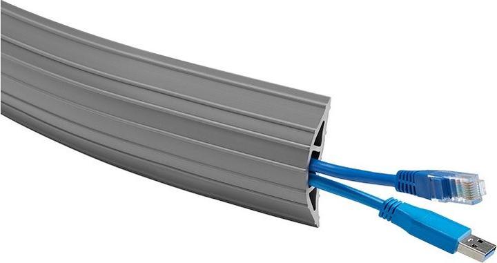Image du produit Multibrackets Goulotte de câblage au sol 60x10000, PVC, gris (Conduit, 1000 cm)