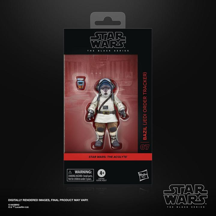 Produktbild Hasbro Star Wars: The Acolyte Black Series Actionfigur Bazil (Jedi Order Tracker) 10 cm