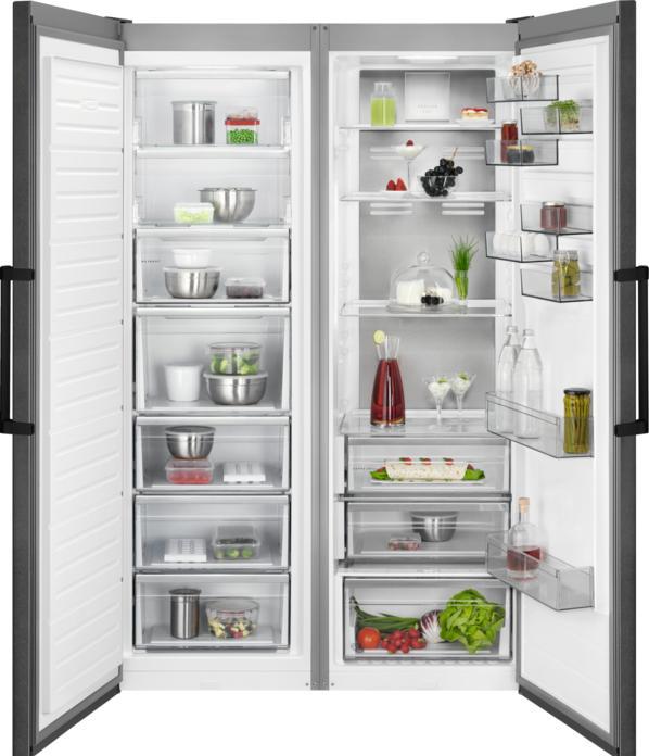 Actual product image AEG AGB728E5NB diepvriezer Staand Vrijstaand 280 l E Zwart, Grijs, Roestvrijstaal (Stand-alone, 280 l)