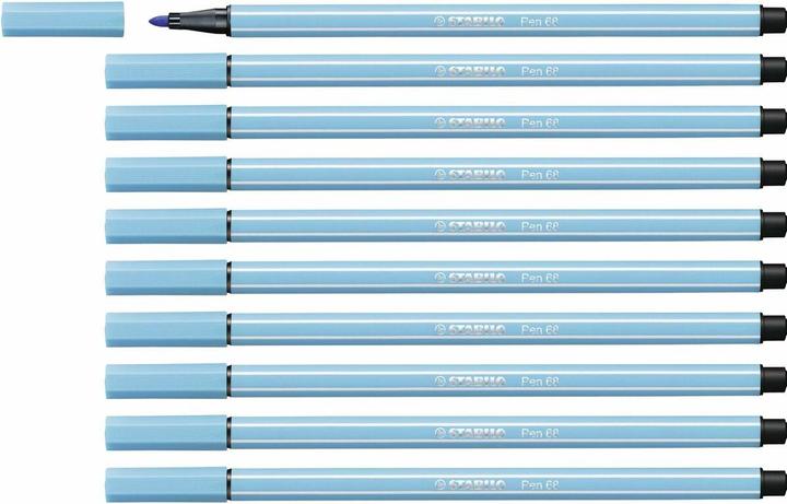 Produktbild STABILO Pen 68 Premium-Filzstift (Hellblau, 10 x)