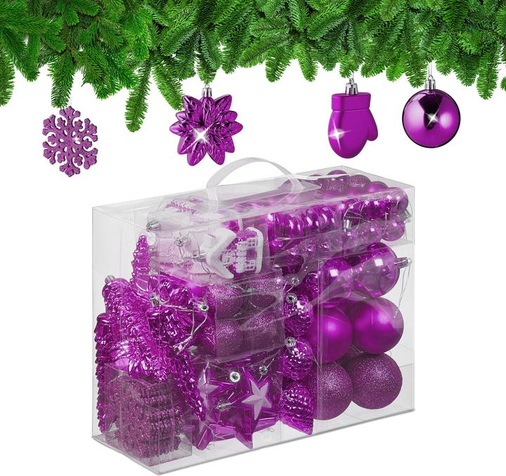Actual product image Relaxdays 100-piece Christmas bauble set (100 -part)