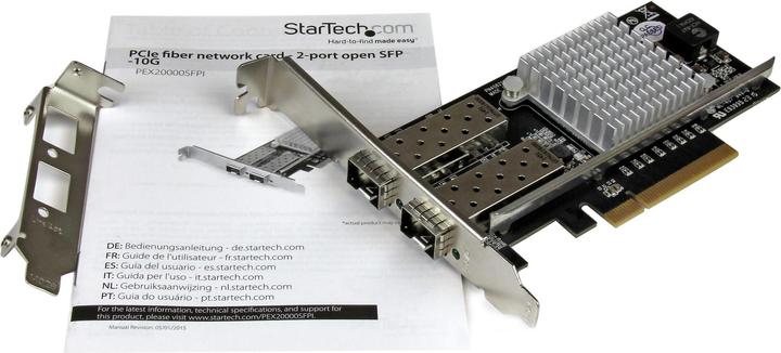 Actual product image StarTech 2 Port PCIe 10G SFP+ Network Card (PCI Express 2.0 x8)