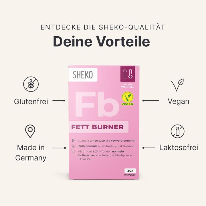 Valeurs nutritives et ingrédients Sheko Graisse Burner (1 pièce(s), Capsules, 41 g)