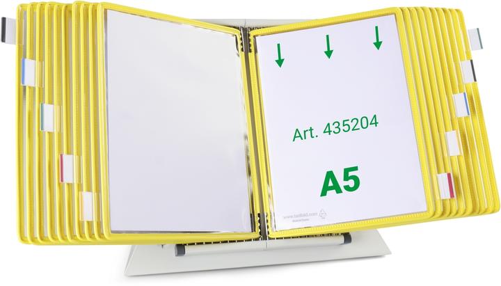 Image du produit Tarifold Système de plaques pochettes 435204 DIN A5 jaune avec 20 plaques pochettes