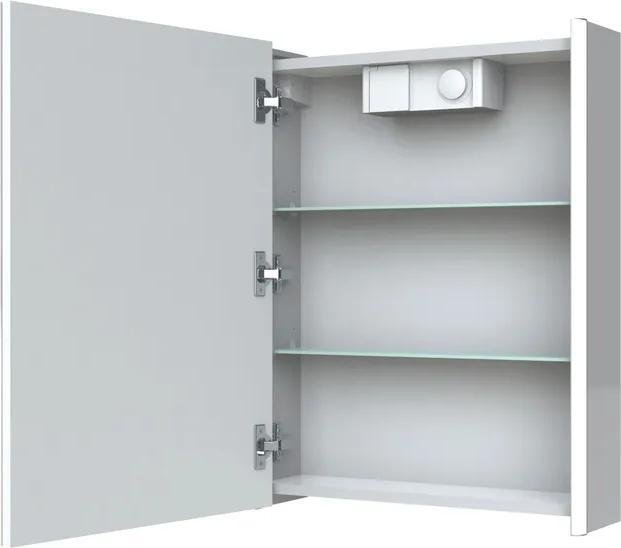Produktbild Allibert Stella Toilettenschrank mit Beleuchtung 50 cm Ute Glossy White Belgian Sockel