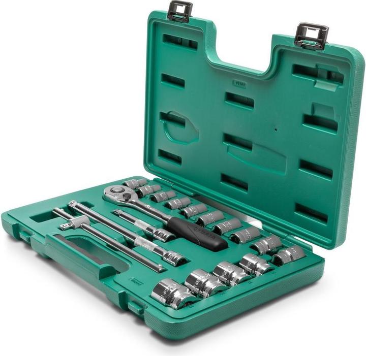 Image du produit SATA 18 Tlg. 1/2" 12-Kant Steckschlüssel Satz, metrisch