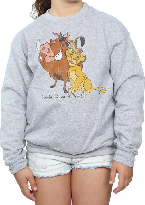 Produktbild Disney The Lion King Classic Simba Timon And Pumbaa Sweatshirt Mädchen (152, 158)