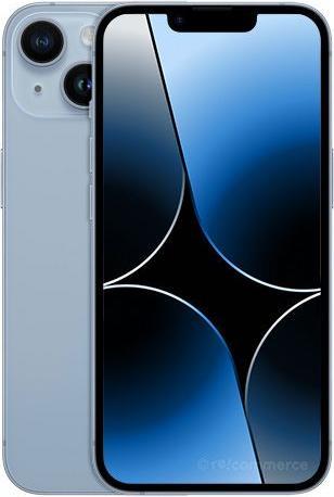 Produktbild Re!commerce iPhone 14 (256 GB, Blue, Blau, 6.10", 12 Mpx, SIM + eSIM, B / Sehr gut)