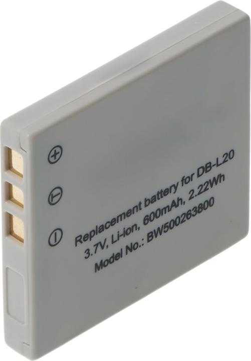 Actual product image Sanyo Akku DB-L20, Xacti DMX-C1 (Camera battery)