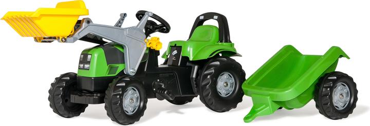 Deutz trekker met lader en aanhanger