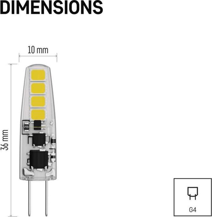 Energie-Label Emos LED Lampe Classic JC / G4 / 1,9 W (21 W) / 200 lm / Warmweiss (G4, 2 W, 200 lm, 1 x, F)