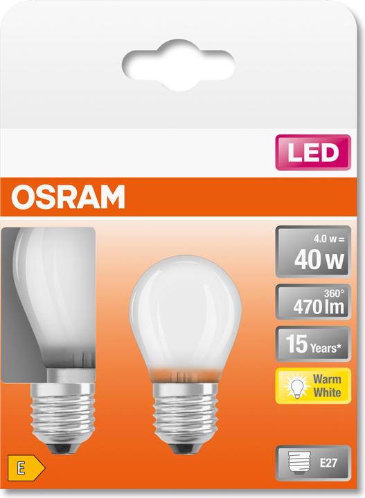 Produktbild Osram Star Classic P40 (E27, 4 W, 470 lm, 2 x, E)