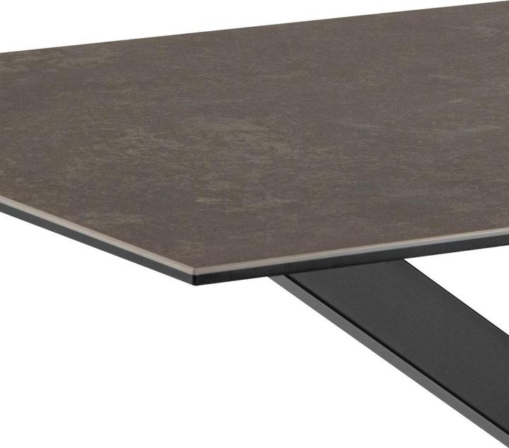Actual product image AC Design Heaven Esstisch rostbraun Lemco raue Keramik