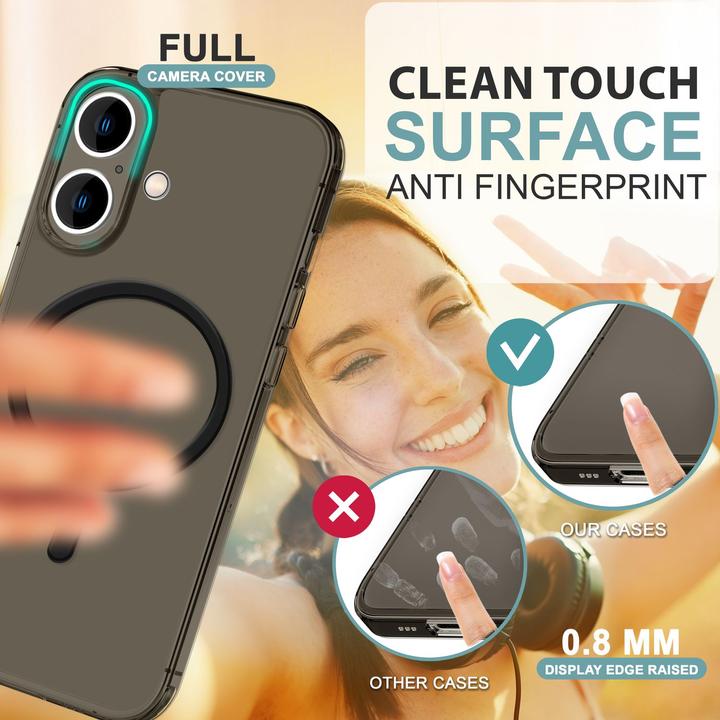 Actual product image Nalia Extremely thin 0.3mm hard case with MagSafe, matt cover (Apple iPhone 16 Plus)