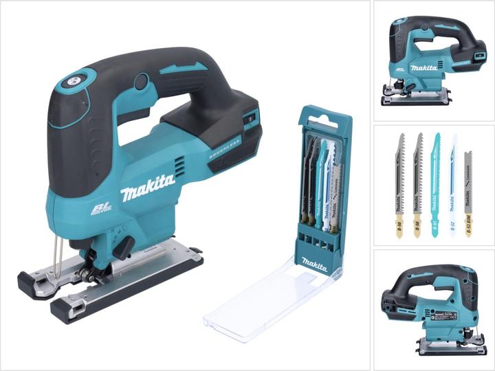 Produktbild Makita DJV 184 Z Akku Stichsäge 18 V Brushless + 5 tlg. Stichsägeblatt Set - ohne Akku, ohne