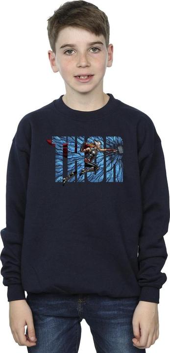 Actual product image Boys Thor Love And Thunder Smash Sweatshirt (104)