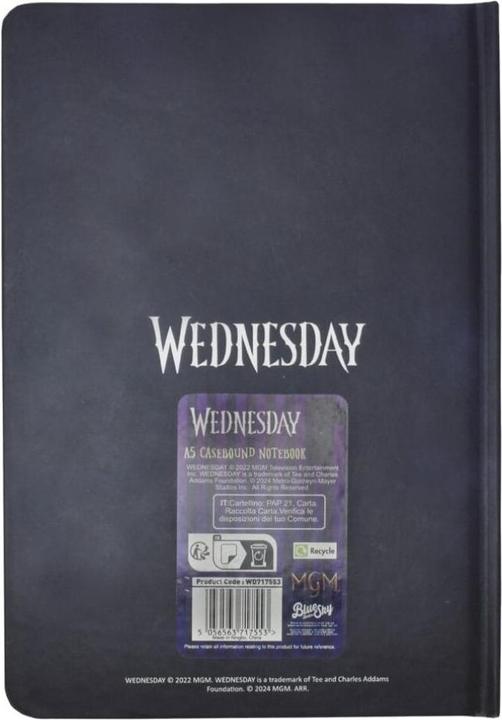 Produktbild Bluesky Notizbuch Wednesday - WWWD A5 liniert, Wednesday Hardcover (A5, Harter Einband)