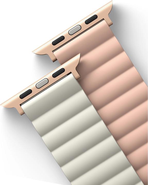 Produktbild Uniq pasek Revix Apple Watch Series 1/2/3/4/5/6/7/8/SE/SE2 38/40/41mm. Reversible Magnetic różowy-be (Edelstahl, Silikon)