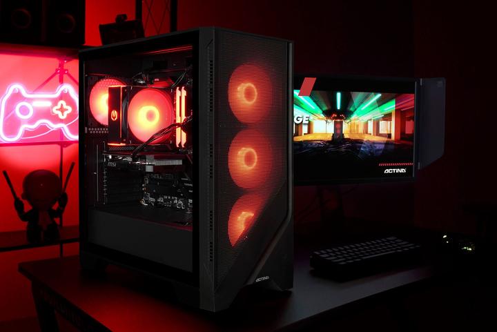 Produktbild Actina 5901443406112 PC AMD Ryzen™ 7 7700 32 GB DDR5-SDRAM 1 TB SSD NVIDIA GeForce RTX 4060 Midi Tow (AMD Ryzen 7 7700, 32 GB, 1000 GB, GeForce RTX 4060)