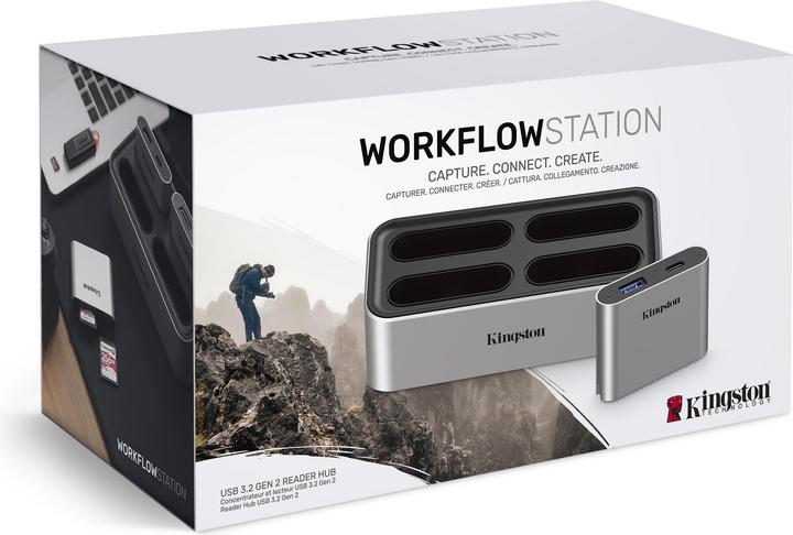 Immagine prodotto Kingston Lettore di schede USB-C 3.2 Gen2 Dual-Slot SD UHS-II al dettaglio (USB 3.2 Gen 2)