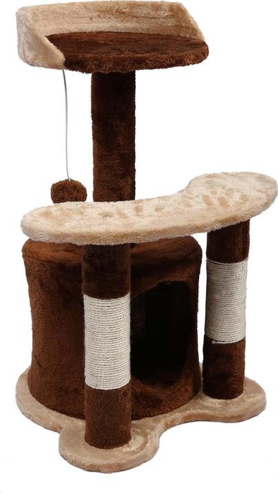 Produktbild Wiltec Kratzbaum 67cm Braun/Beige Katzen Kletterbaum Katzenkratzbaum Katzenbaum (67 cm, Braun/Beige)