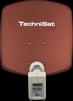 Actual product image TechniSat TV Sat DigiDish 45 Twin, Brick Red (Parabolic antenna, 0.70 dB, DVB-S / -S2)