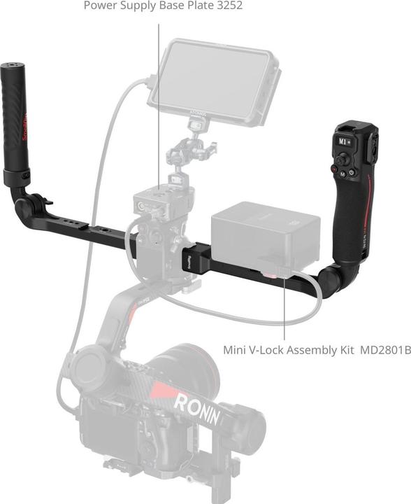 Actual product image SmallRig 4327 Focus Control Dual Grip for DJI RS Series (Gimbal handle)